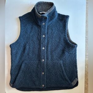 Toad&Co Sheridan Blue Wool blend Fleece Vest